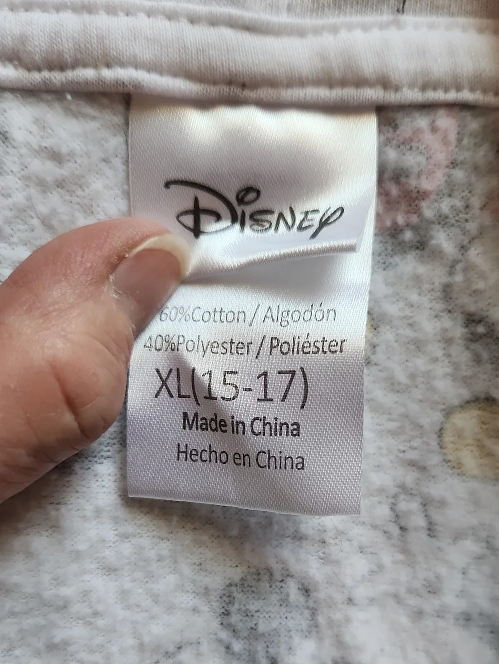 Disney Mickey Mouse Zip Up Jacket Hoodie Sz XL (15-17)
